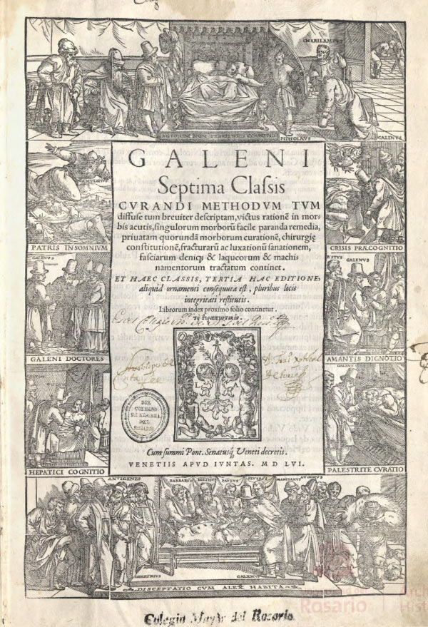 Galeni septima classis curandi methodum tum diffuse tum breviter descriptam, victus ratione in morbis acutis, singulorum morborum facile paranda remedia, privatam quorumdam morborum curationem, chirurgie constitutionem, fracturarum et luxationum