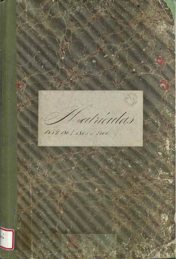 Libro de matrículas de 1859 a 1866 AHUR. Vol. 183 folios 1-63