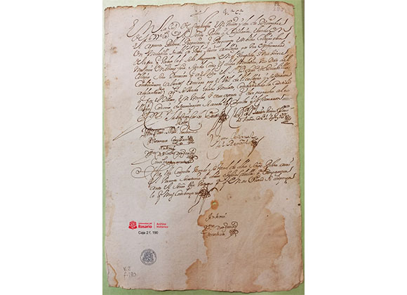 Documentos sobre personas esclavizadas: un caso de 1697