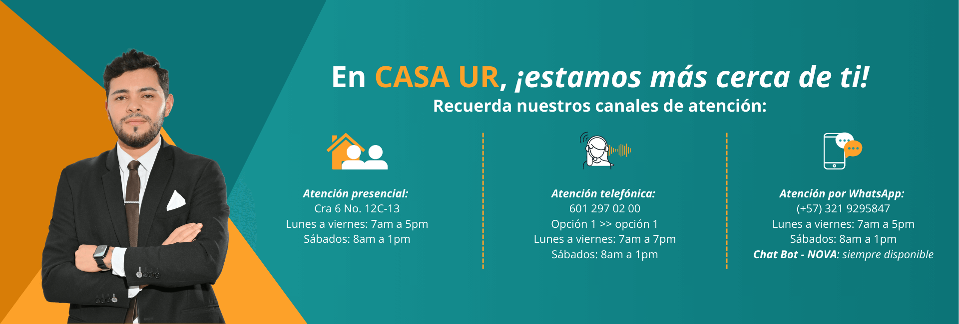Canales de atención Casa UR