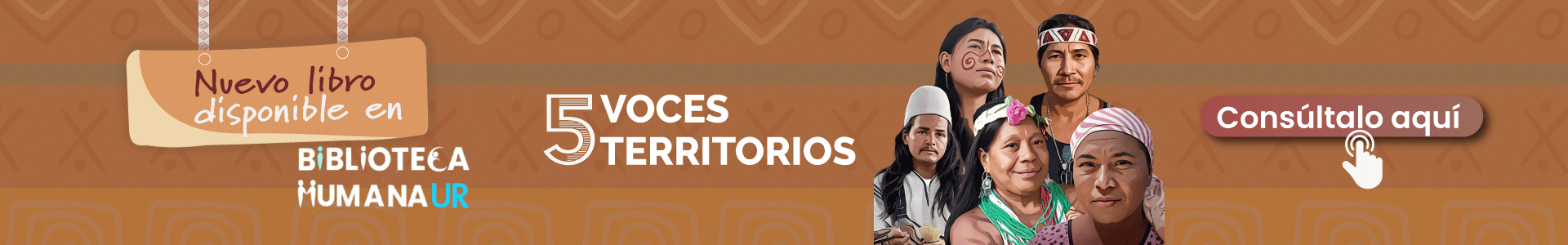 Banner lanzamiento libro 5 Voces 5 Territorios