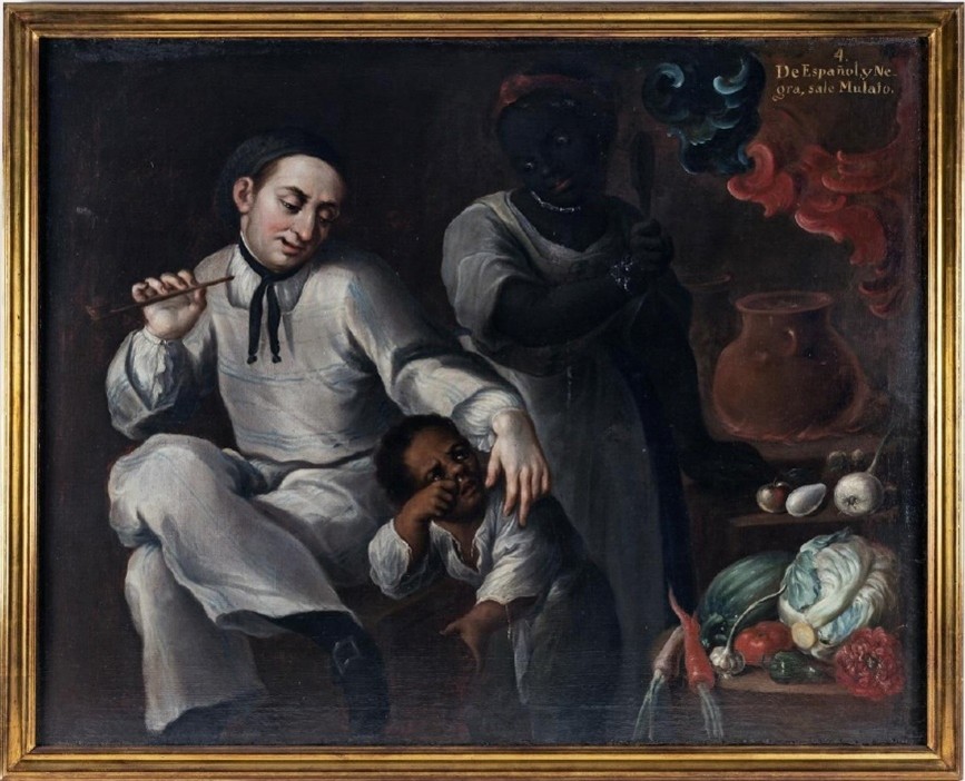 De Español, y Negra, sale Mulato. José Joaquín Magón. Museo Nacional de Antropología, Madrid